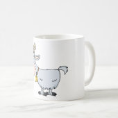 ヤギのマンガのキャラクタ コーヒーマグカップ (正面右)