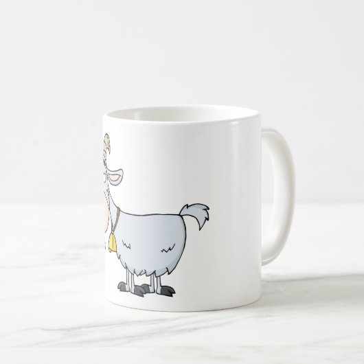ヤギのマンガのキャラクタ コーヒーマグカップ (正面右)