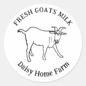 ヤギのミルク事業名 ラウンドシール (正面)