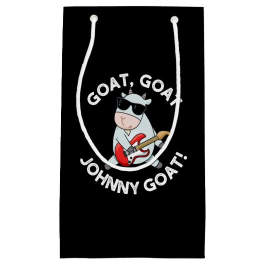 ヤギのヤギのジョニーおもしろいヤギ動物プンダークBG スモールペーパーバッグ (正面)