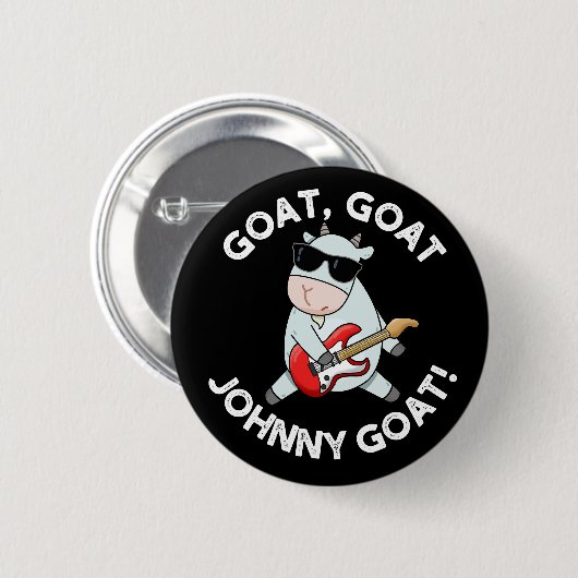ヤギのヤギのジョニーおもしろいヤギ動物プンダークBG 缶バッジ (正面&裏面)