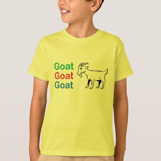 ヤギのヤギのヤギはTシャツをからかいます Tシャツ (正面)
