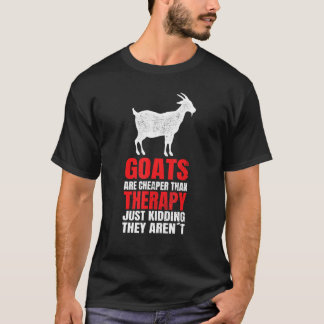 ヤギのヤギはセラピーより安い Tシャツ