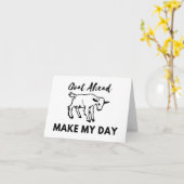 ヤギのユーモア：どうぞ、私の日を作る空白の カード (黄色い花)