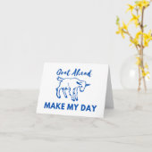 ヤギのユーモア：どうぞ、私の日を作る空白の カード (黄色い花)