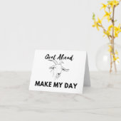 ヤギのユーモア：どうぞ、私の日を作る空白の カード (黄色い花)