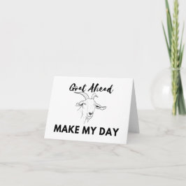 ヤギのユーモア：どうぞ、私の日を作る空白の カード