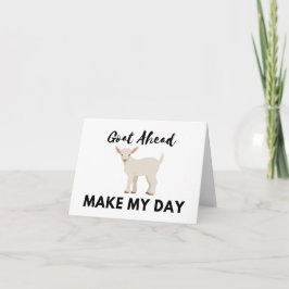 ヤギのユーモア：先に行って私の日を作る空白の カード