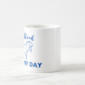 ヤギのユーモア：行って、私の一日を作る コーヒーマグカップ (中央)