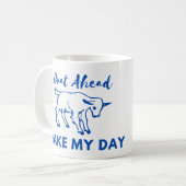 ヤギのユーモア:行って、私の一日を作る コーヒーマグカップ (正面左)
