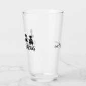 ヤギのヨガのテキサス州のパイントガラス タンブラーグラス (左)