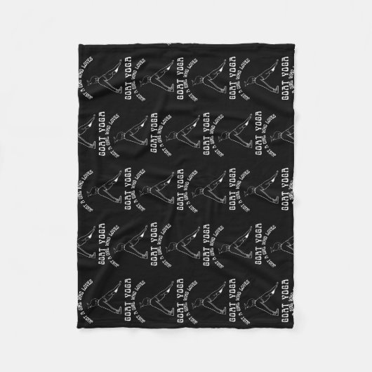 ヤギのヨガファームが好きな女の子おもしろいだけ フリースブランケット (正面)