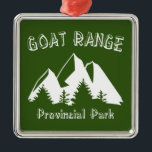 ヤギのレンジ地方公園 メタルオーナメント<br><div class="desc">Goat Range Provincial Parkは、カナダのブリティッシュコロンビア州の州立公園で、カスロウの北50マイル（80キロ）のコオテネイ州の湖西岸に位置し、古い成長の森林、広大な高山草原と湖、および多数の川や小川を含む。</div>