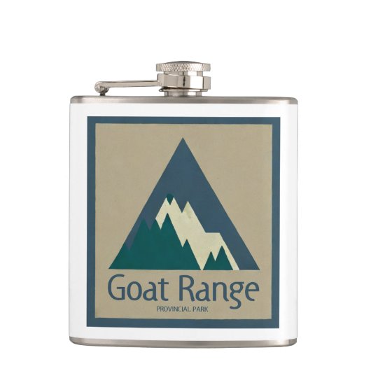 ヤギのレンジ州公園素朴 フラスク (正面)