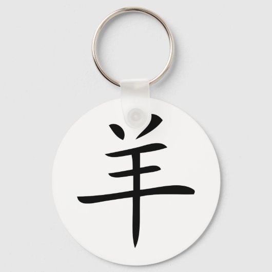 ヤギの中国のキャラクター キーホルダー (正面)
