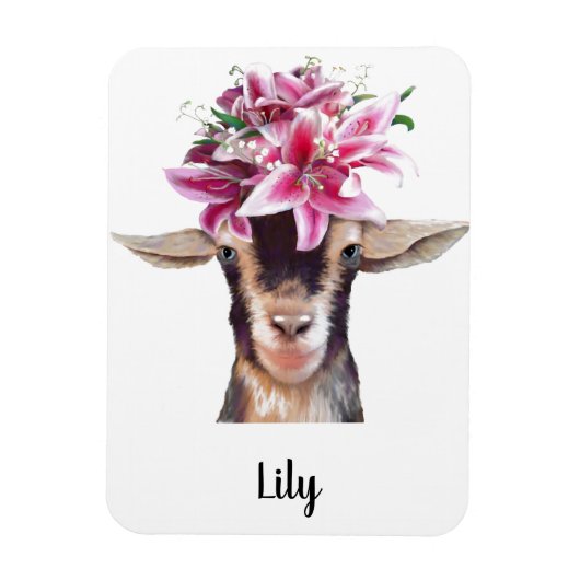 ヤギの冷凍機マグネットリリー マグネット (縦)