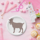 ヤギの動物の農場のシルエット ペーパープレート (パーティー)