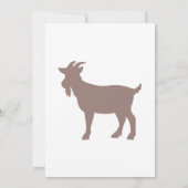 ヤギの動物の農場のシルエット 招待状 (裏面)