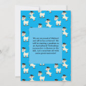 ヤギの卒業式パーティーかわいい 招待状 (裏面)