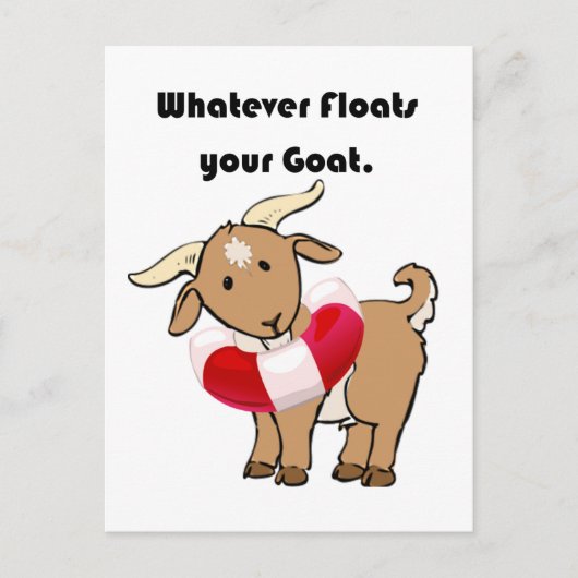 ヤギの命を浮き上がらせる漫画 ポストカード (正面)