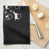 ヤギの品種農家ヤギ キッチンタオル (四つ折り)