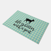 ヤギの国の援助で生活を改善する ドアマット (アングル)