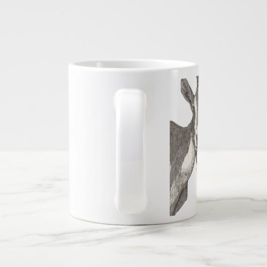 ヤギの大きなマグを手に入れる ジャンボコーヒーマグカップ (裏面)