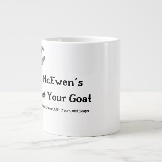 ヤギの大きなマグを手に入れる ジャンボコーヒーマグカップ (正面)