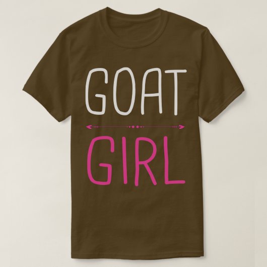 ヤギの女の子I愛ヤギ Tシャツ (デザイン正面)