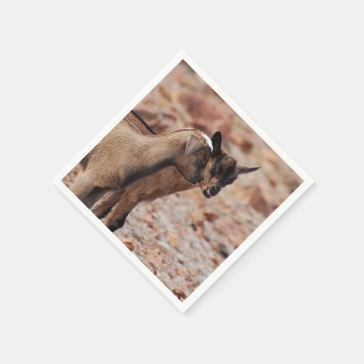 ヤギの子供 スタンダードカクテルナプキン (角)