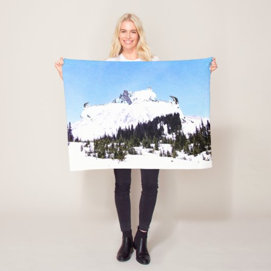 ヤギの山 フリースブランケット (インサイチュ)