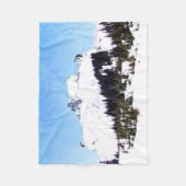 ヤギの山 フリースブランケット (正面)