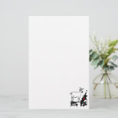 ヤギの岩ベトナム中国の年〔占星術の〕十二宮図セント 便箋 (スタンド正面)