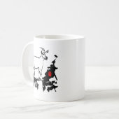 ヤギの岩ベトナム中国の年〔占星術の〕十二宮図Wマグカップ コーヒーマグカップ (正面左)