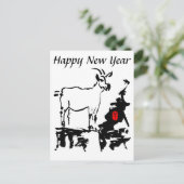 ヤギの岩中国の旧正月〔占星術の〕十二宮図葉書 シーズンポストカード (スタンド正面)