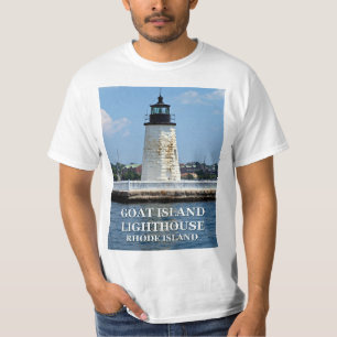 ヤギの島の灯台、ロードアイランドのTシャツ Tシャツ