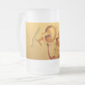 ヤギの年の中国の〔占星術の〕十二宮図 フロストグラスビールジョッキ (正面左)