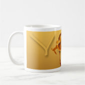 ヤギの年中国の〔占星術の〕十二宮図ホワイトマグカップ コーヒーマグカップ (左)