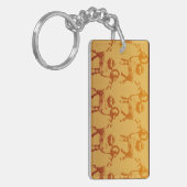 ヤギの年中国の〔占星術の〕十二宮図モノグラムK キーホルダー (正面左)