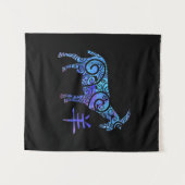 ヤギの年中国の〔占星術の〕十二宮図 タペストリー (正面(横))