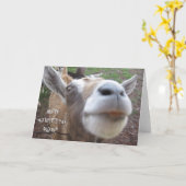 ヤギの幸せな母の日カード カード (黄色い花)