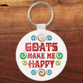 ヤギの幸せ キーホルダー (正面)