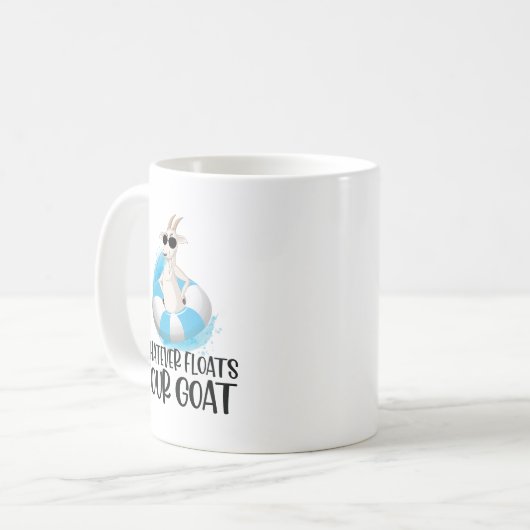 ヤギの引用文：自分の（ボート）ヤギを浮かべるものは コーヒーマグカップ (正面左)