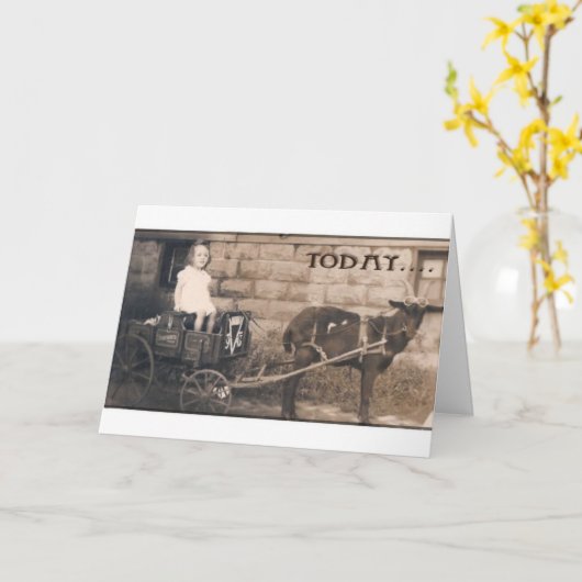 ヤギの影 カード (黄色い花)