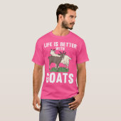 ヤギの恋人の人生はヤギの方が良い Tシャツ (正面フル)