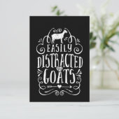 ヤギの恋人の贈り物おもしろいに簡単に気を取られる サンキューカード (スタンド正面)