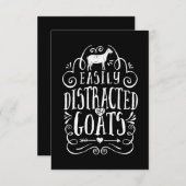 ヤギの恋人の贈り物おもしろいに簡単に気を取られる 出欠カード (正面/裏面)