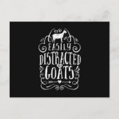 ヤギの恋人の贈り物おもしろいに簡単に気を取られる 案内ポストカード (正面)