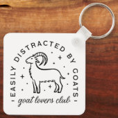 ヤギの恋人の農場の生活引用文美学 キーホルダー (裏面)