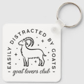 ヤギの恋人の農場の生活引用文美学 キーホルダー (裏面)